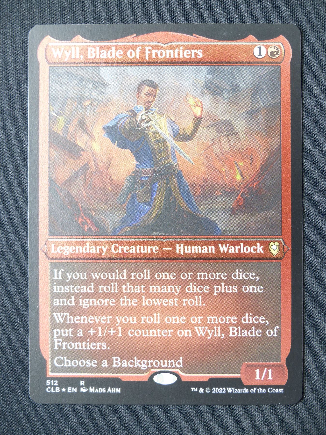 Wyll Blade of Frontiers Etched Foil - CLB - Mtg Card #2PB