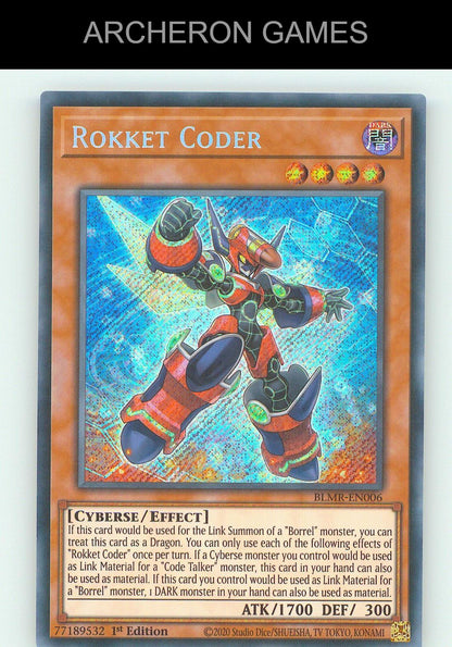 Rokket Coder SEC YUGIOH Card