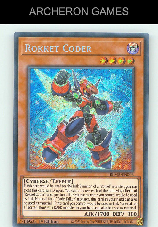 Rokket Coder SEC YUGIOH Card