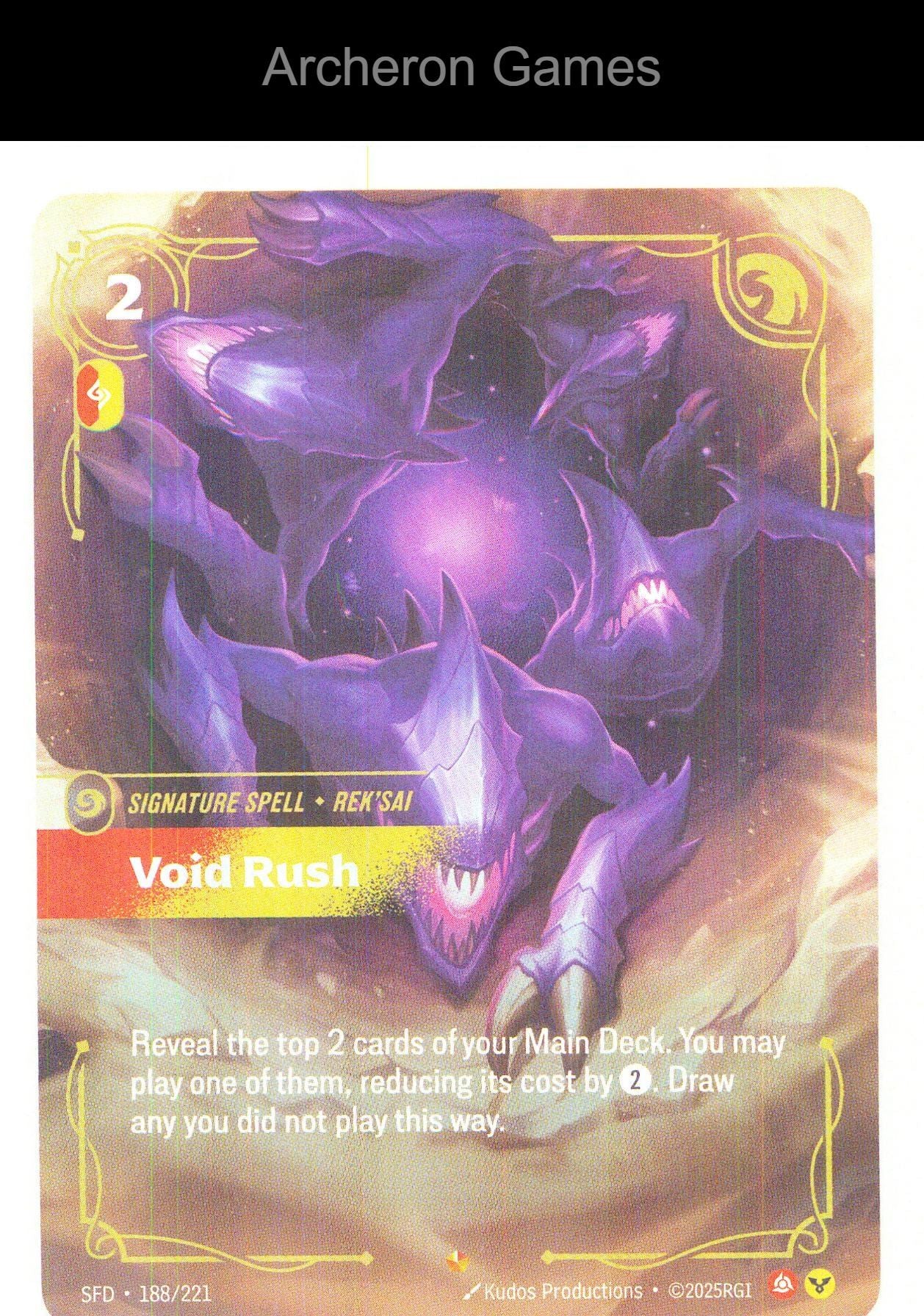Void Rush SFD 188/221 Epic Spiritforged Riftbound Card Foil