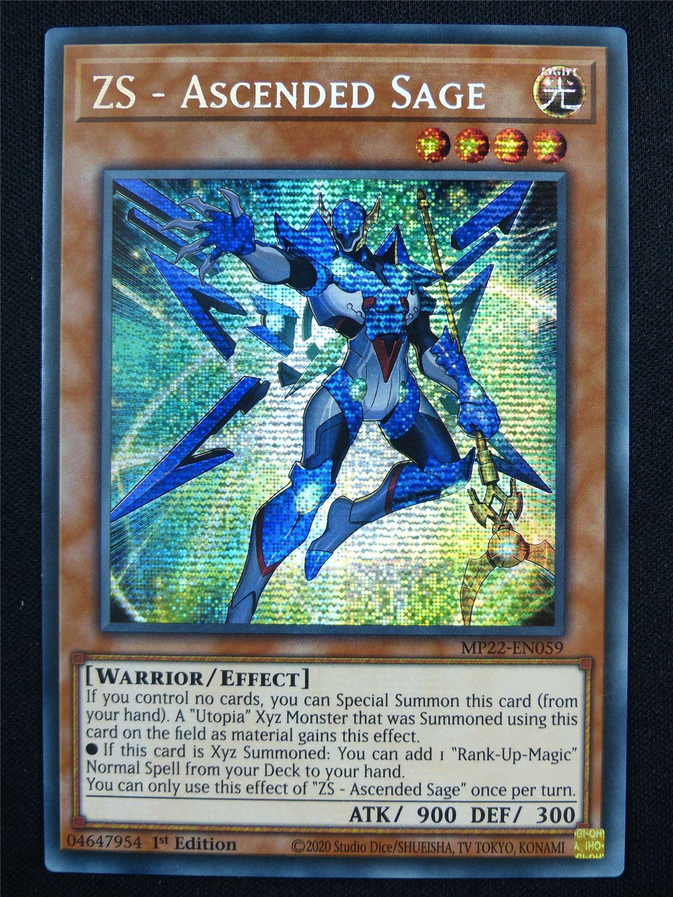 ZS - Ascended Sage MP22 Secret Rare - 1st ed Yugioh Card #ZC