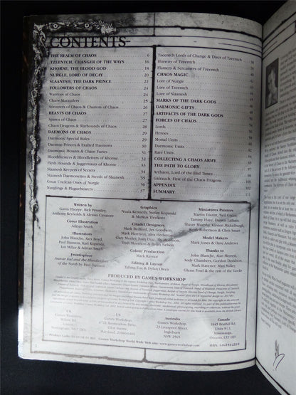 Warhammer Armies: Hordes of Chaos 7th Edition Softback 2002 - Warhammer Old World #1HC