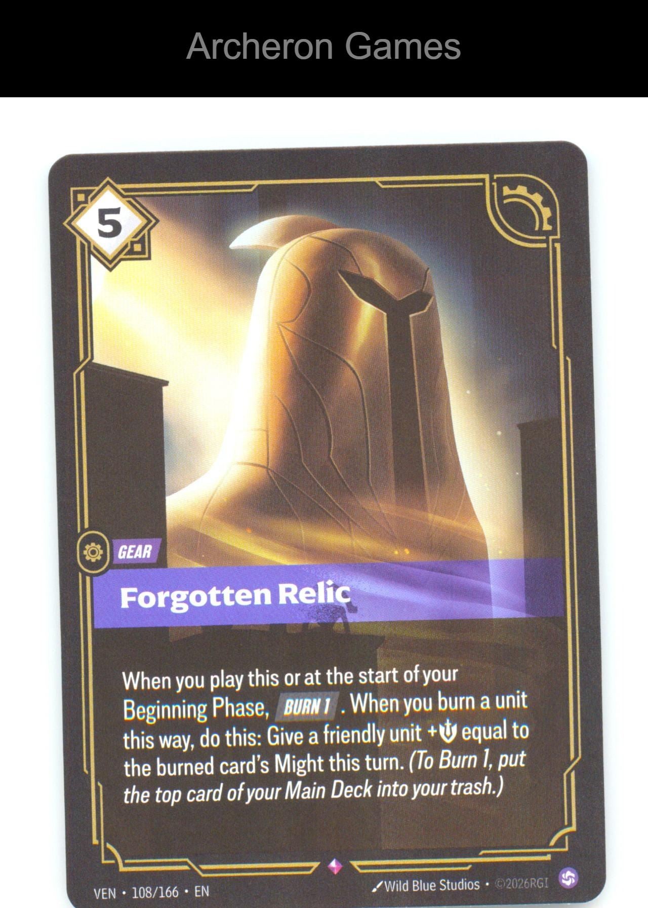 Forgotten Relic VEN 108/166 R Vendetta Riftbound Card Foil