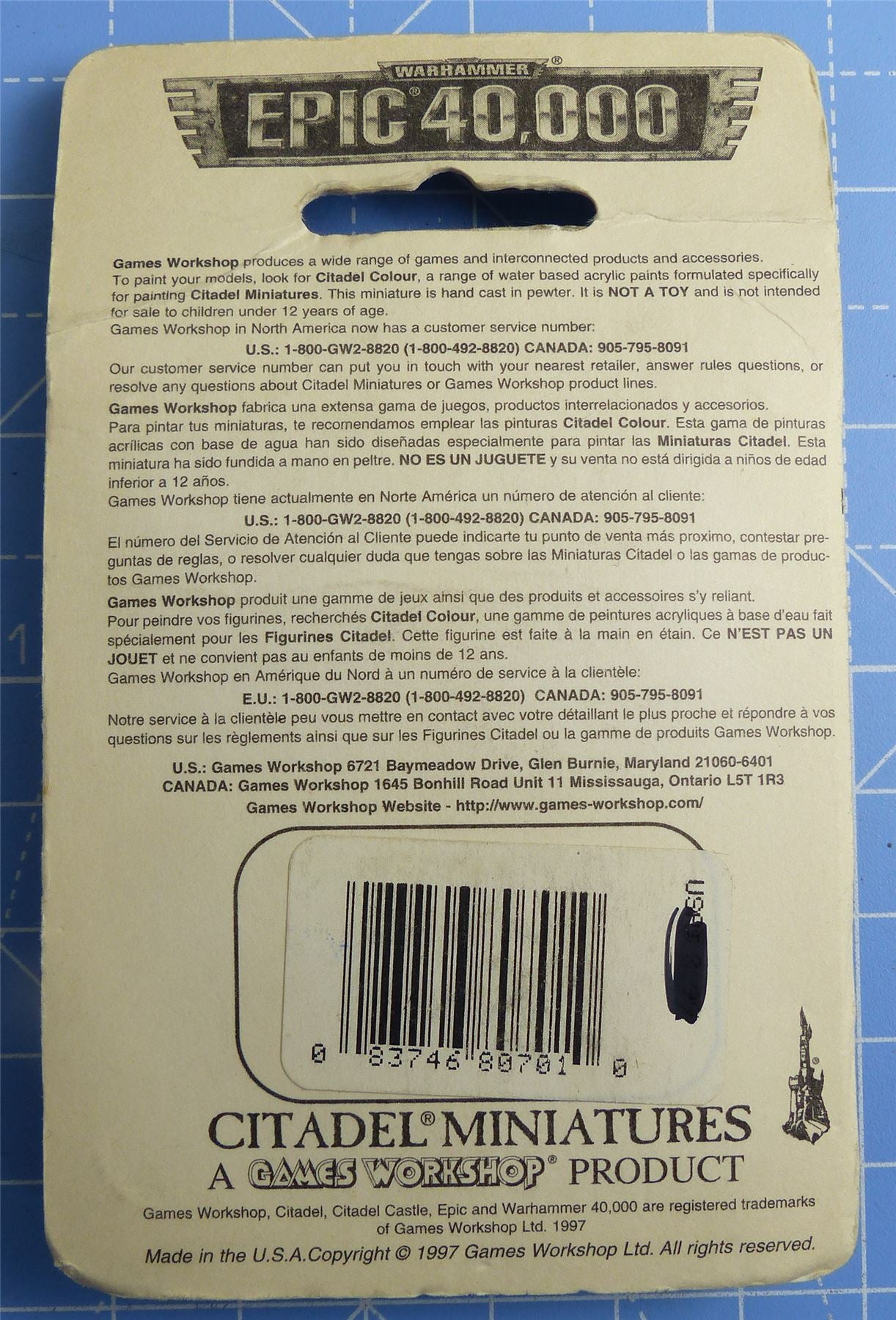 Land Raider Commander Comm. Blister Classic Metal - Warhammer Epic #VD