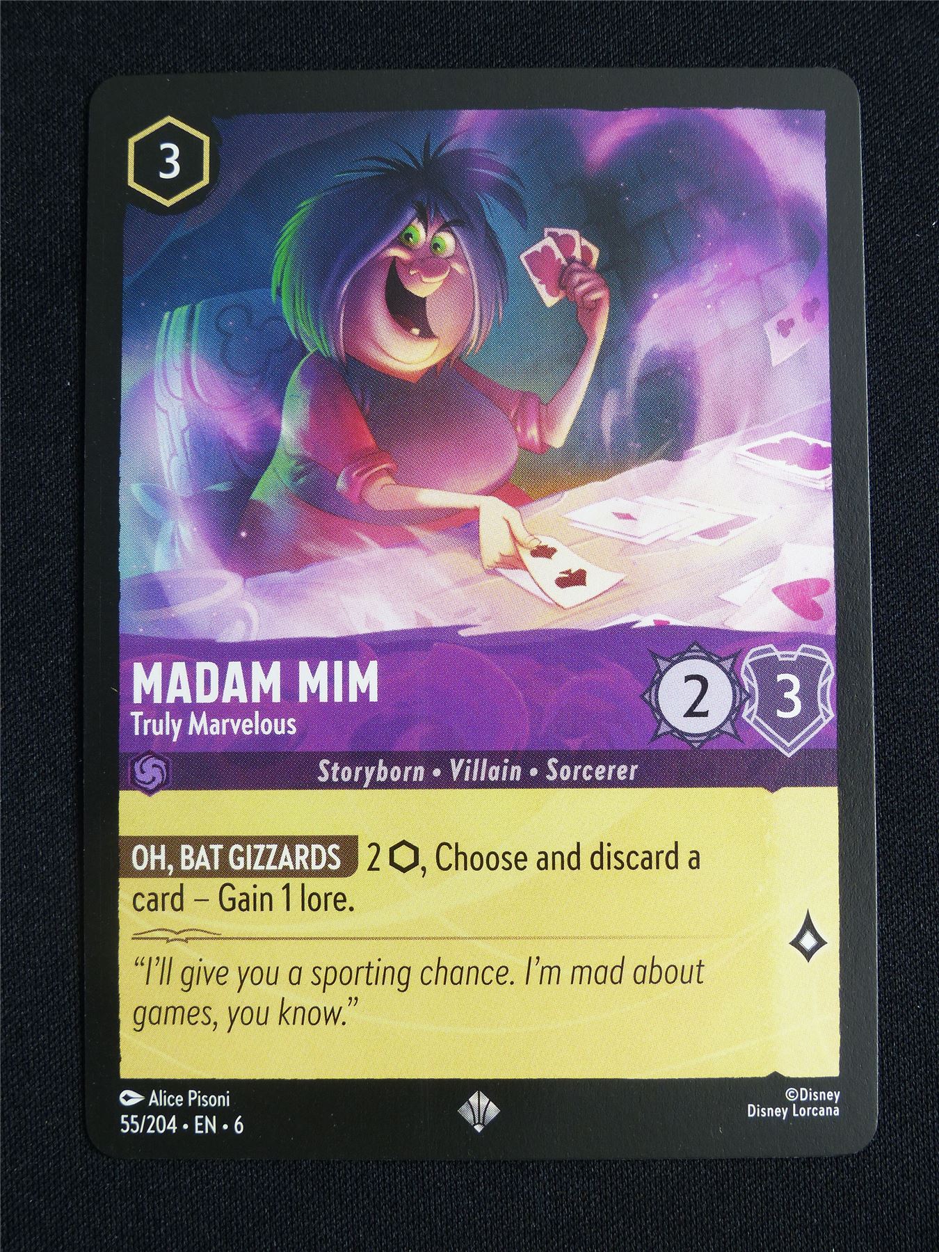 Madam Mim Truly Marvelous 55/204 - Lorcana Card #5FX