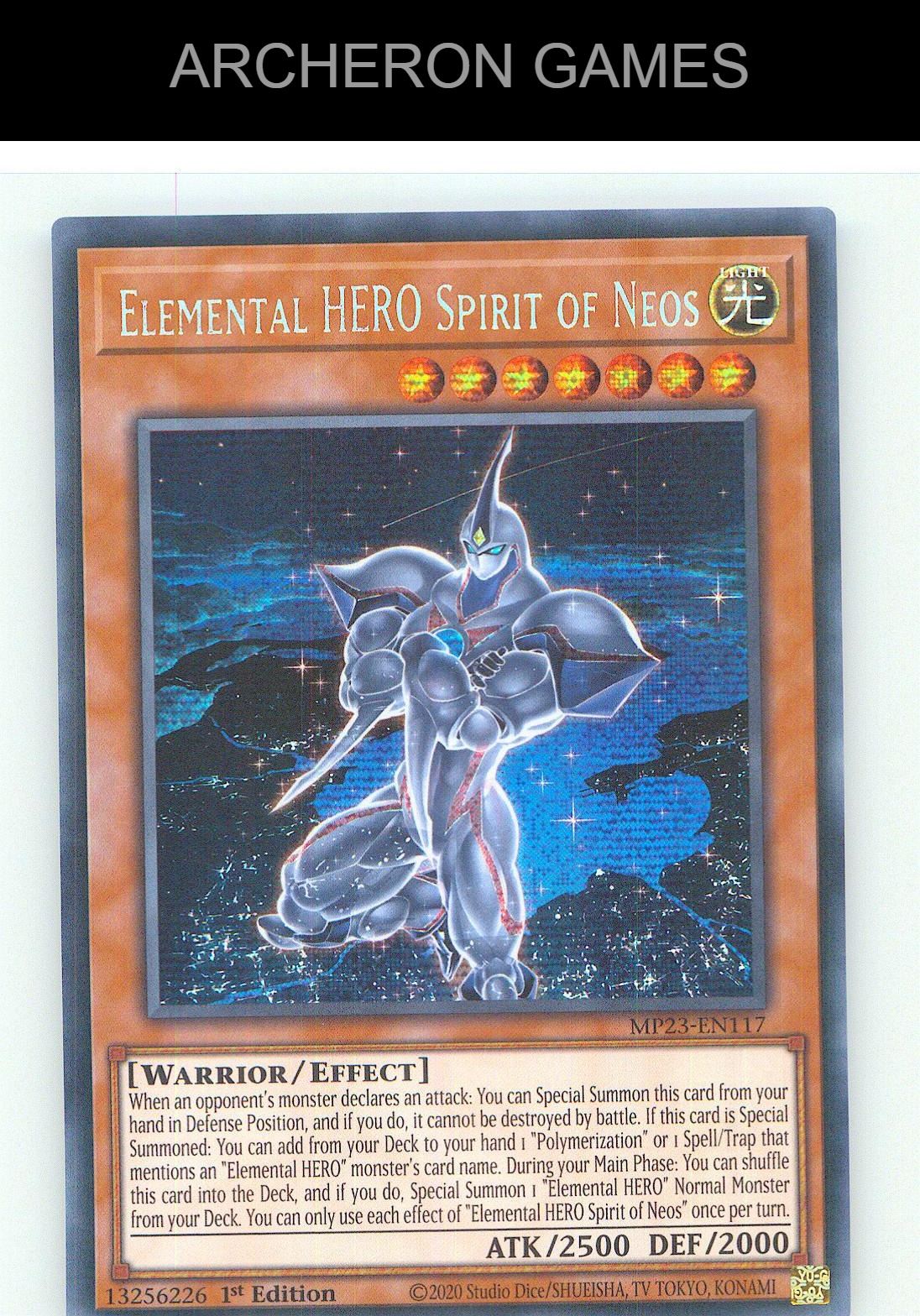 Elemental HERO Spirit of Neos Prismatic Secret Rare YUGIOH Card 1st Edition
