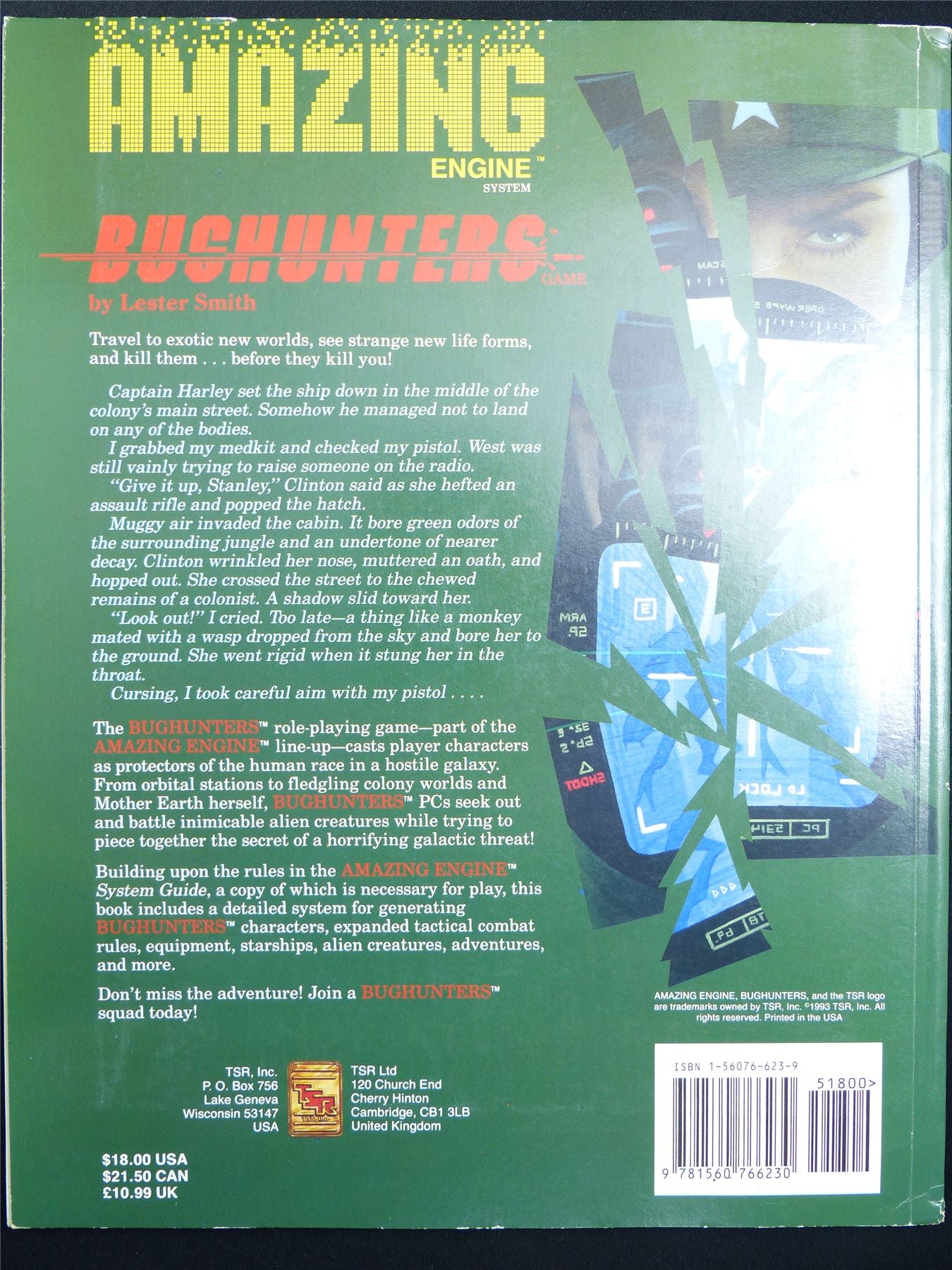 Amazing Engine: Bughunters Rulebook - AM3 2702 TSR Roleplay Softback #KB