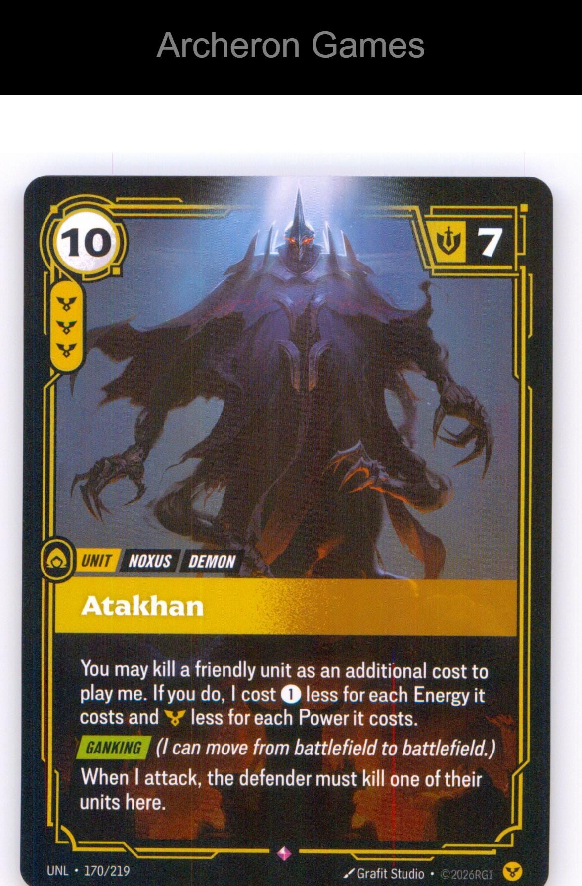Atakhan UNL 170/219 R Unleashed Riftbound Card