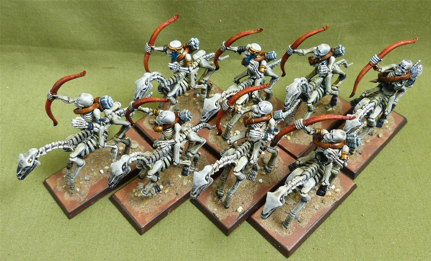 Horse Archers set of 8 painted - Tomb Kings of Khemri - Warhammer Old World #1O1