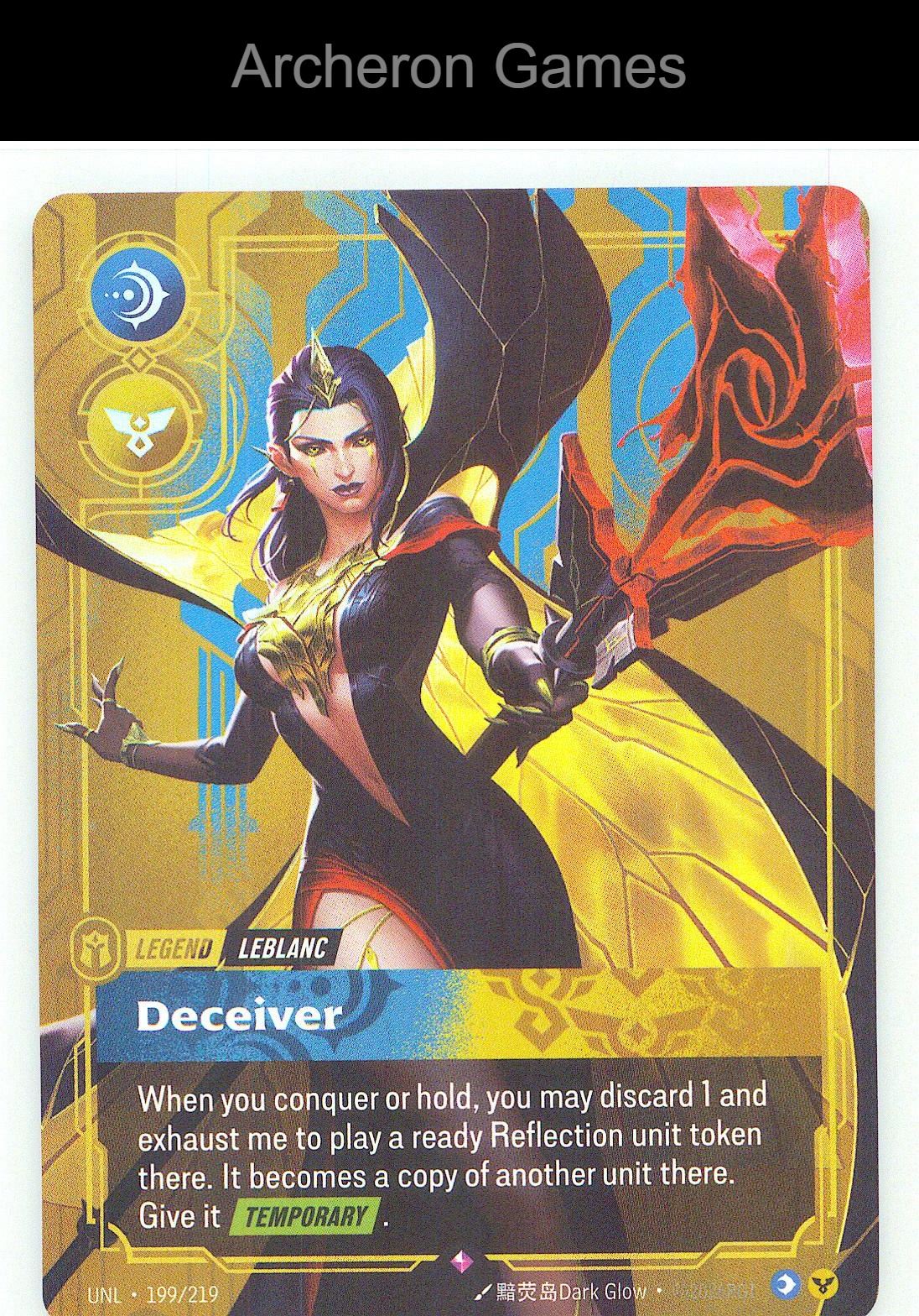 LeBlanc - Deceiver UNL 199/219 R Unleashed Riftbound Card