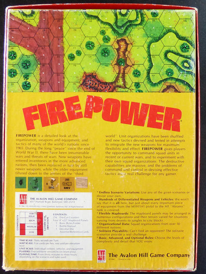 Fire Power Man-to-Man Squad Tactics Board Game OOP Classic #1Y2