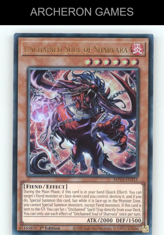 Unchained Soul of Sharvara Ultra Rare YUGIOH Card