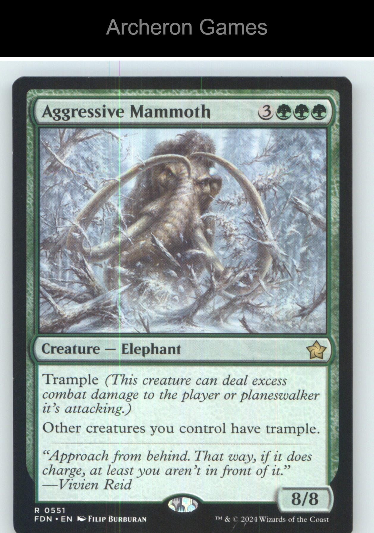 Aggressive Mammoth FDN 551 R MTG Card NM/EX+
