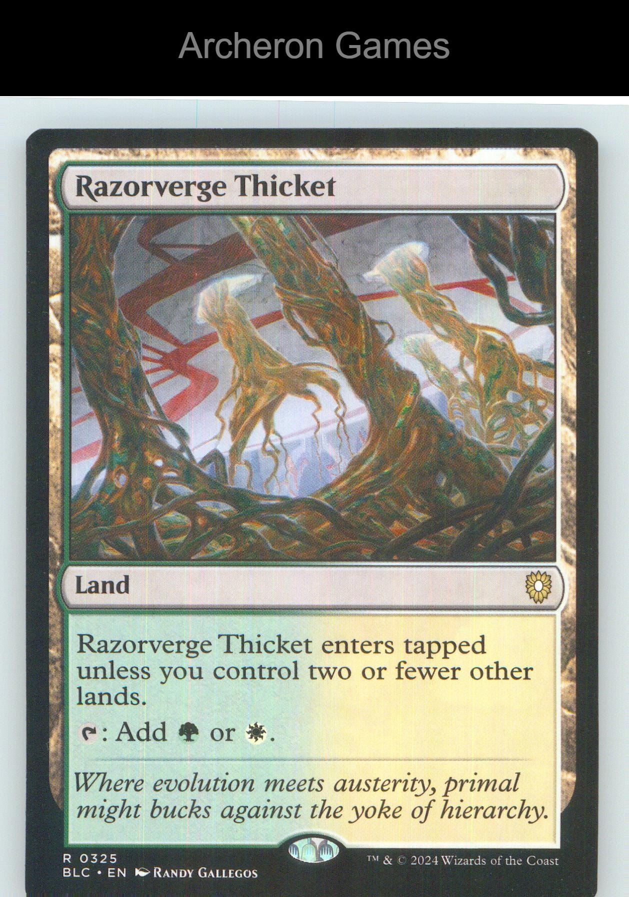 Razorverge Thicket BLC 325 R MTG Card NM/EX+