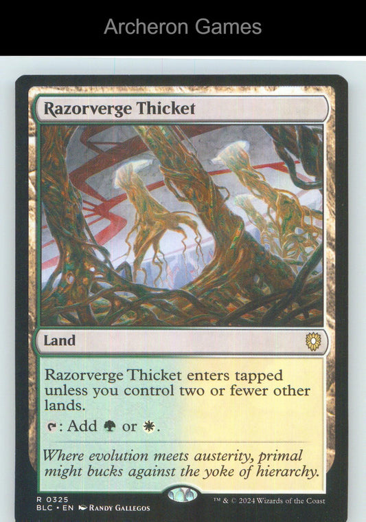 Razorverge Thicket BLC 325 R MTG Card NM/EX+