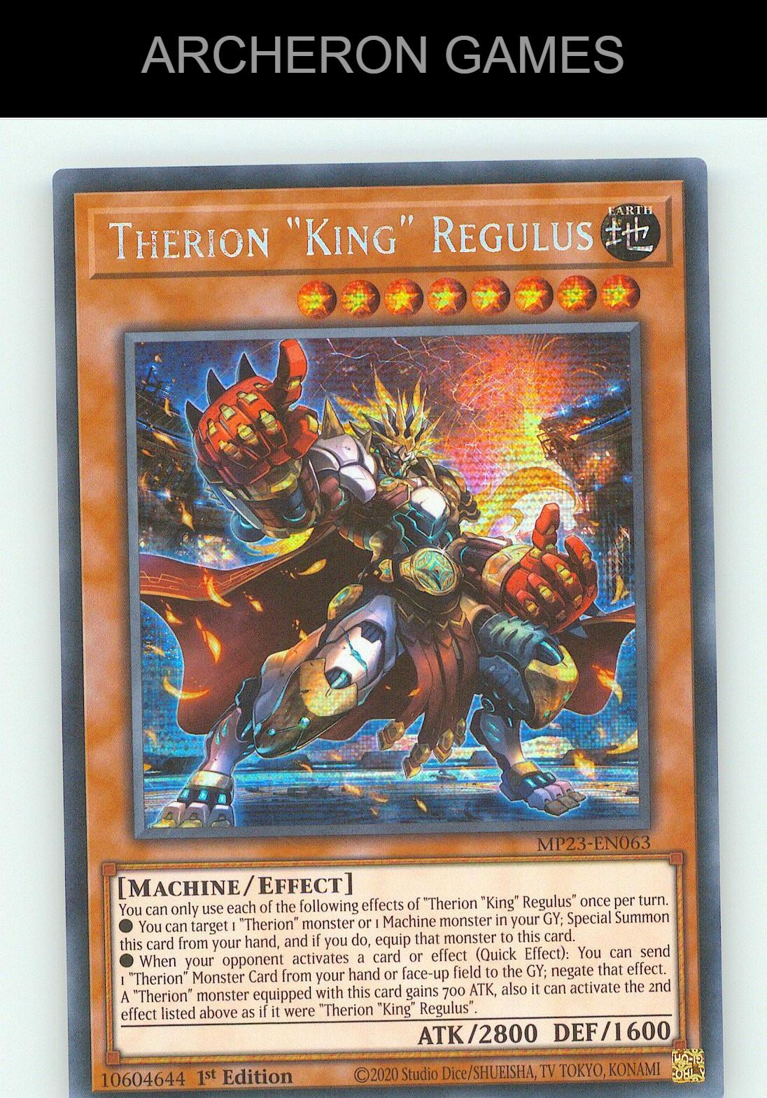 Therion "King" Regulus SEC YUGIOH Card