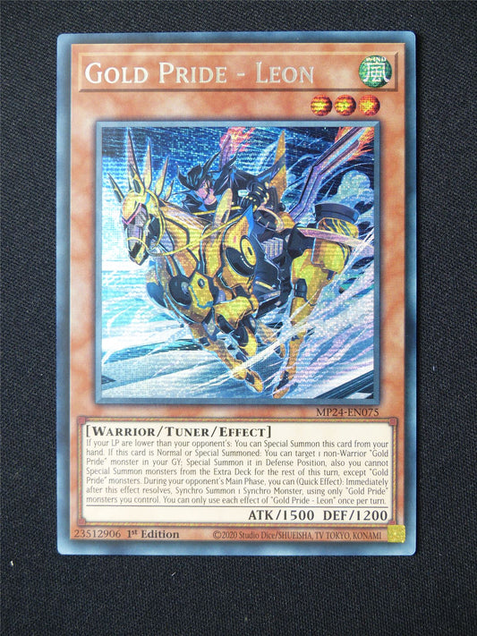 Gold Pride - Leon MP24 Secret Rare - 1st ed Yugioh Card #3RV