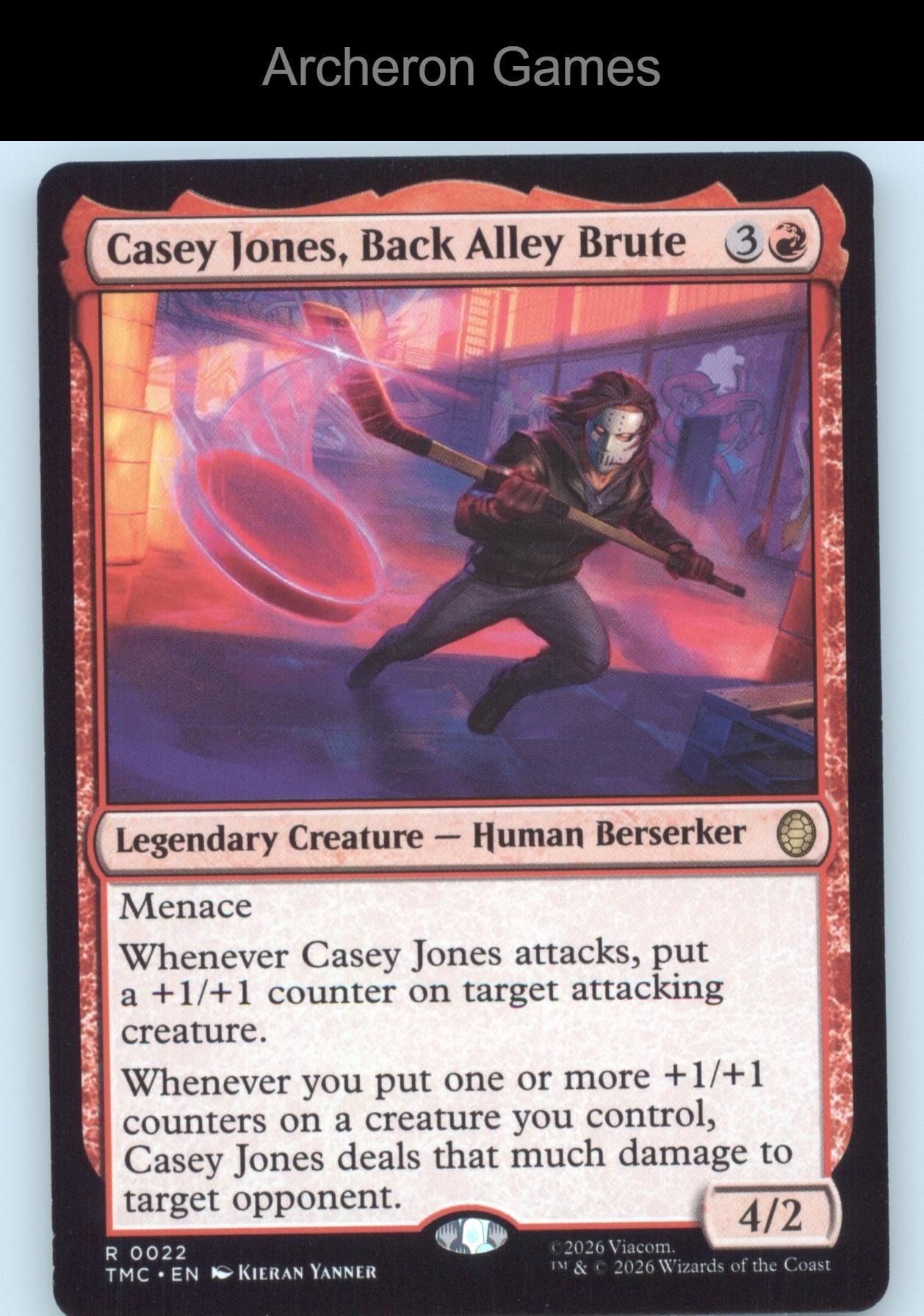 Casey Jones, Back Alley Brute TMC 22 MTG Commander: Teenage Mutant Ninja Turtles
