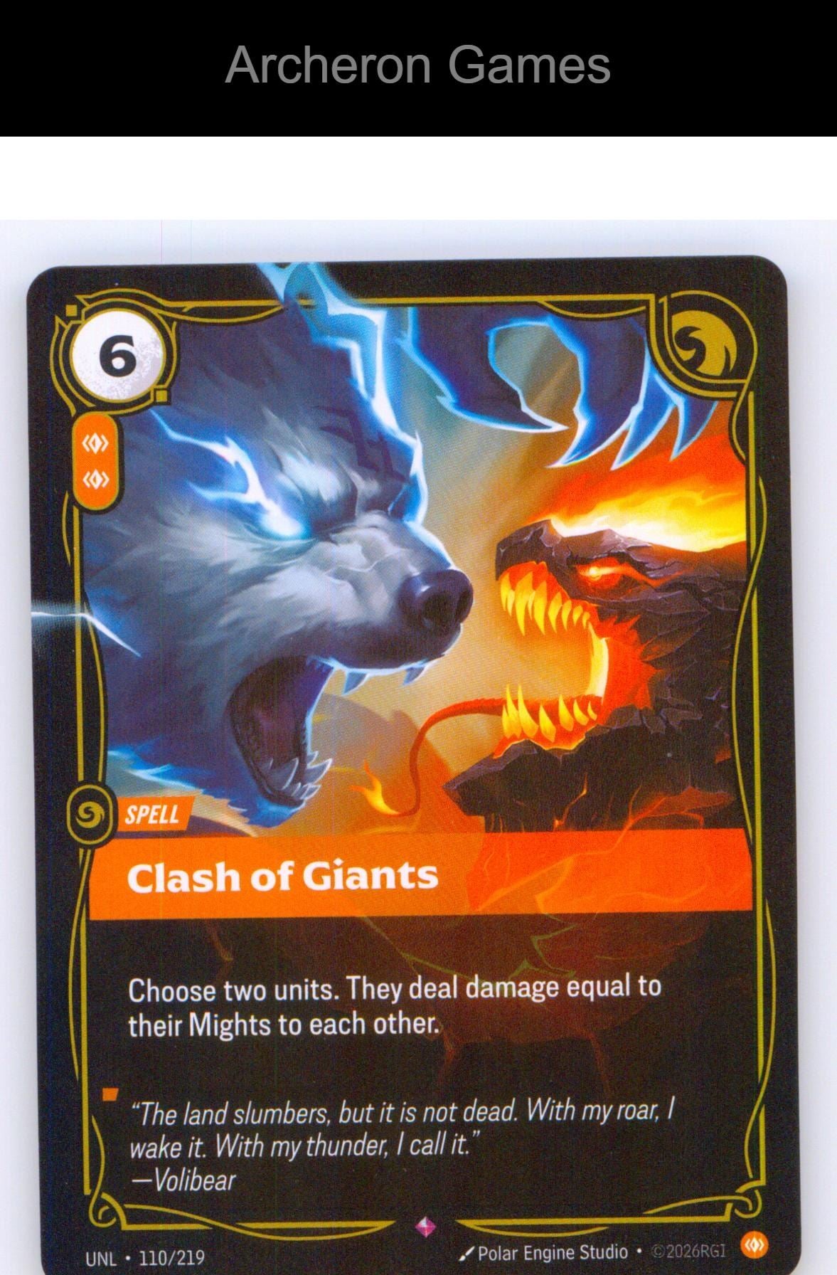 Clash of Giants UNL 110/219 R Unleashed Riftbound Card