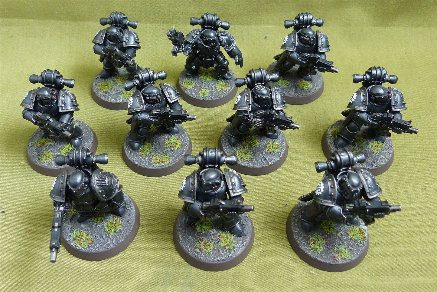 MKIII Tactical Squad set of 10 painted - Iron Hands - Warhammer Horus Heresy #2QI