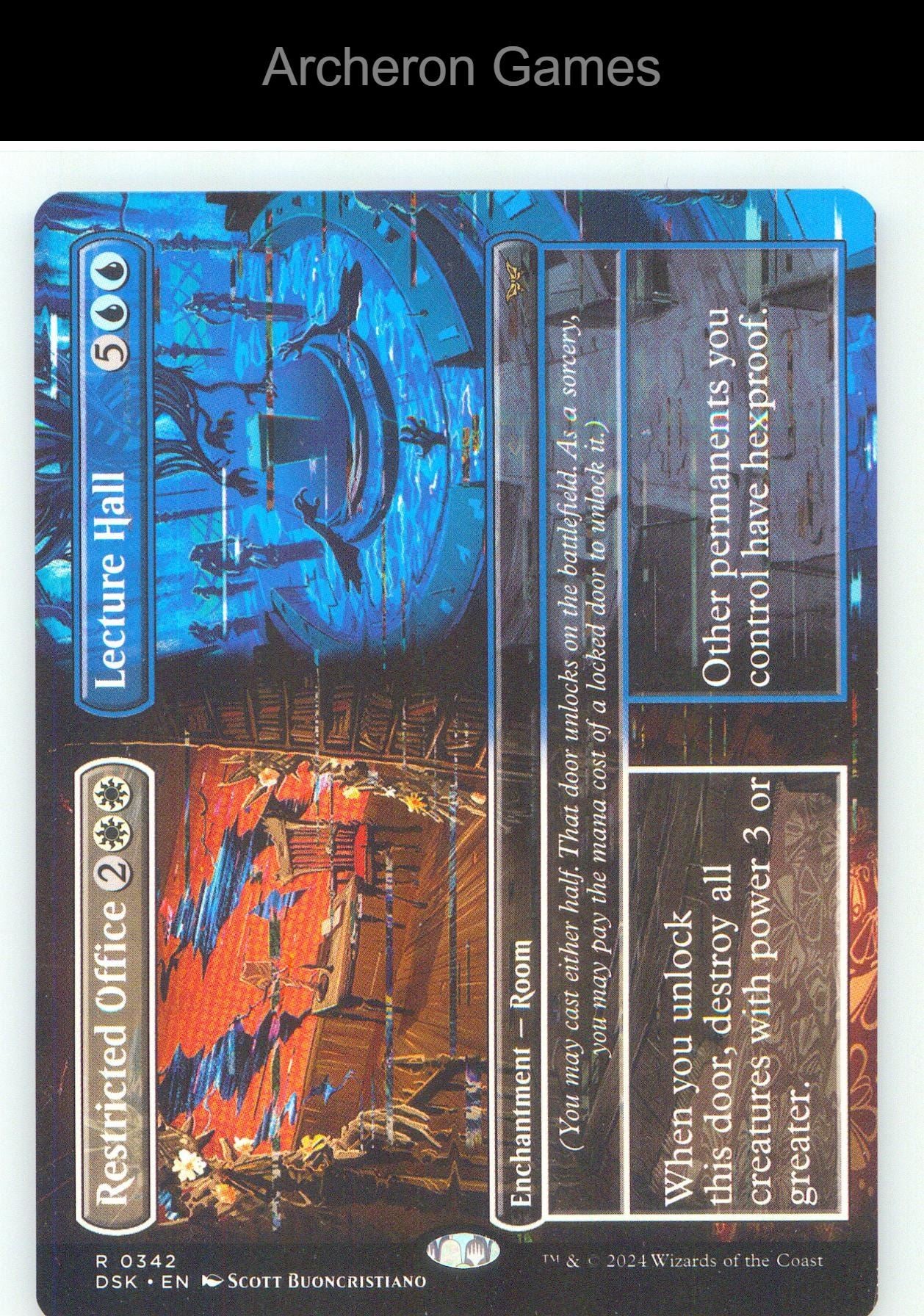 Restricted Office // Lecture Hall (Borderless) DSK 342 R MTG Card NM/EX+
