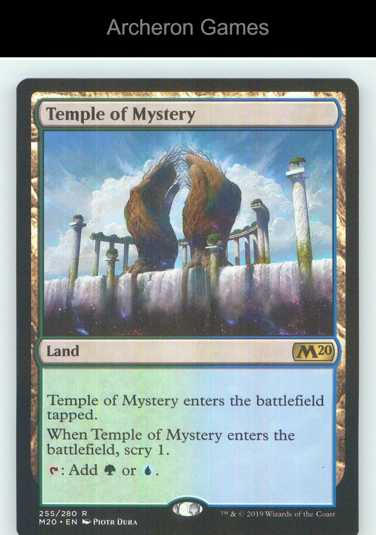 Temple of Mystery M20 255 R MTG Card NM/EX+