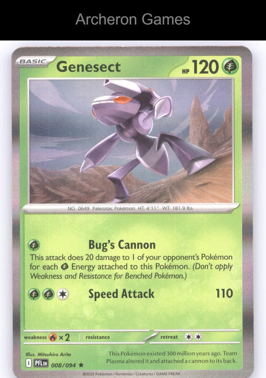 Pokemon Card Genesect PFL 008/094 R Phantasmal Flames Holo