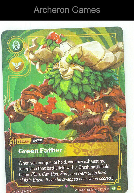 Ivern - Green Father UNL 195/219 R Unleashed Riftbound Card