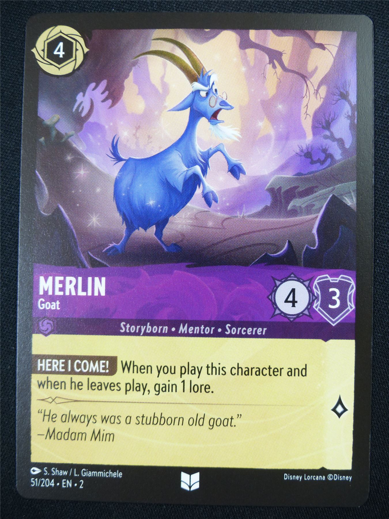 Merlin Goat 51/204 - Lorcana Card #4RH