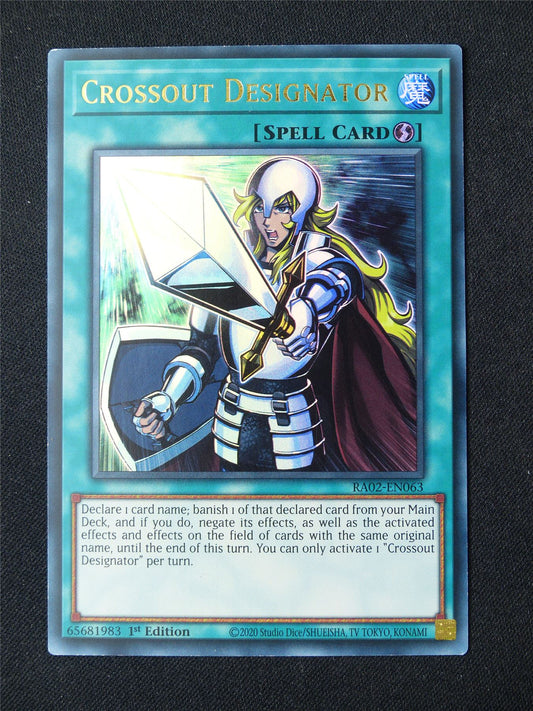 Crossout Designator RA02 Ultra Rare - 1st ed Yugioh Card #8A5