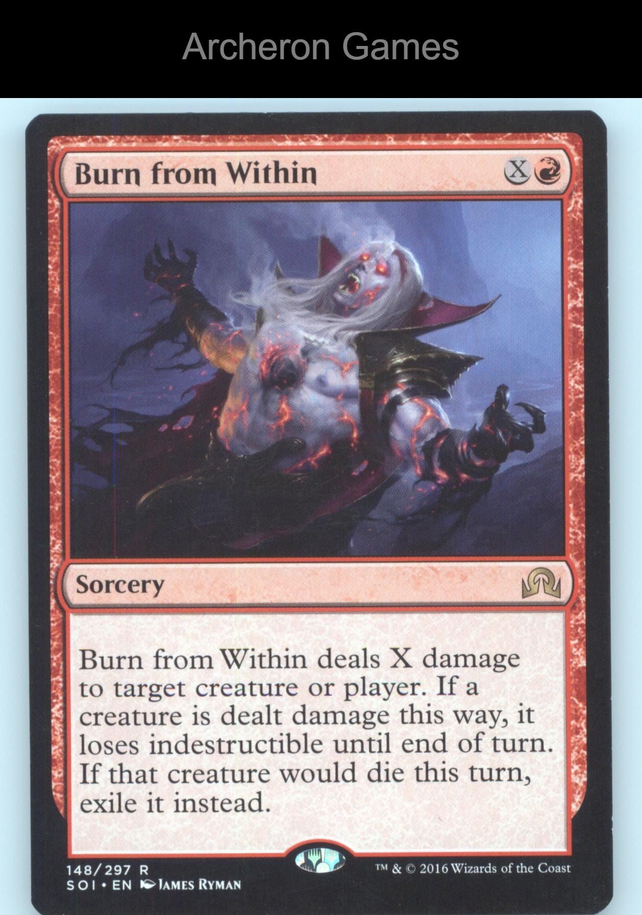 Burn from Within 148 R MTG Card Shadows over Innistrad