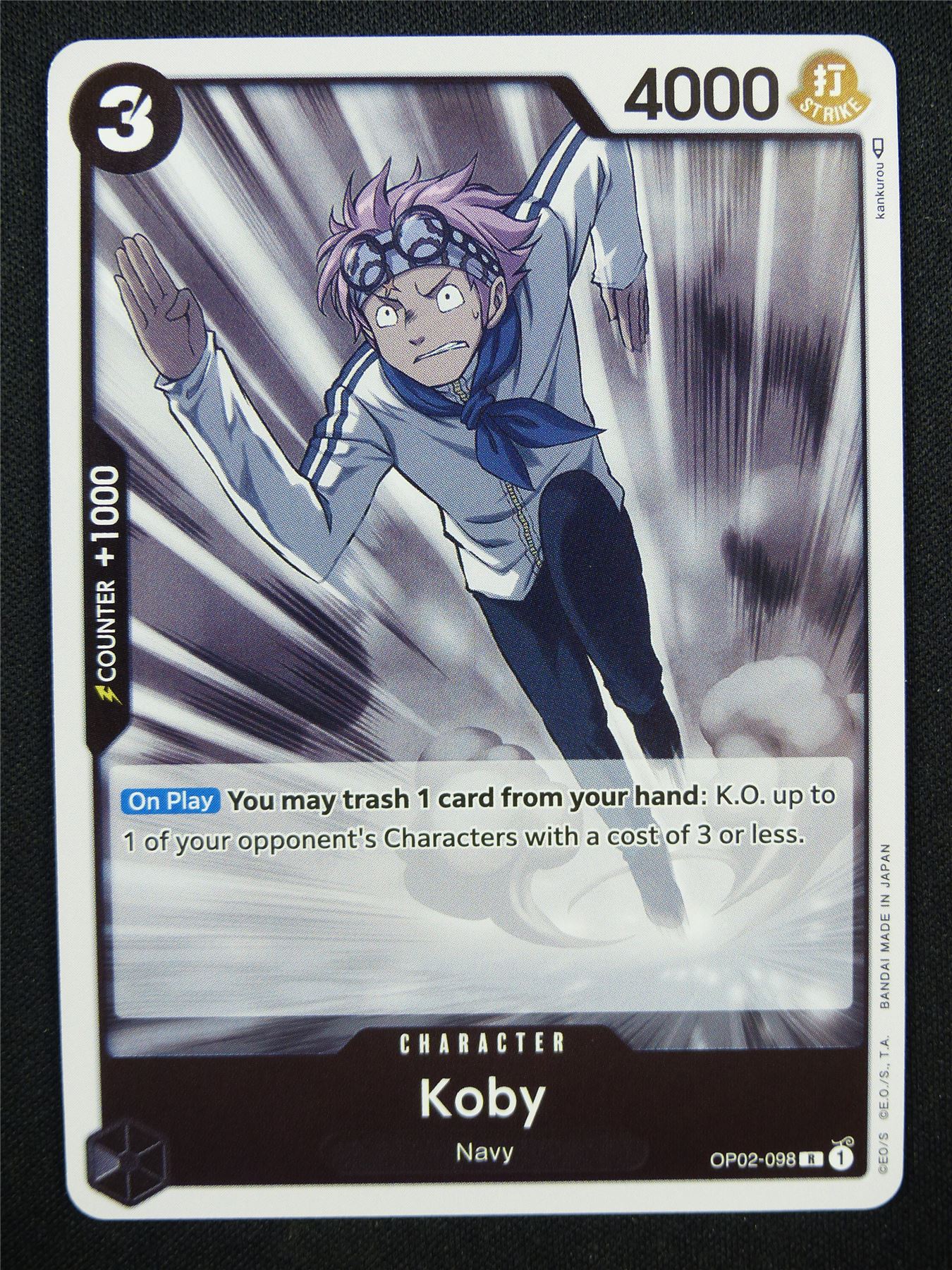 Koby OP02-098 R - One Piece Card #4W