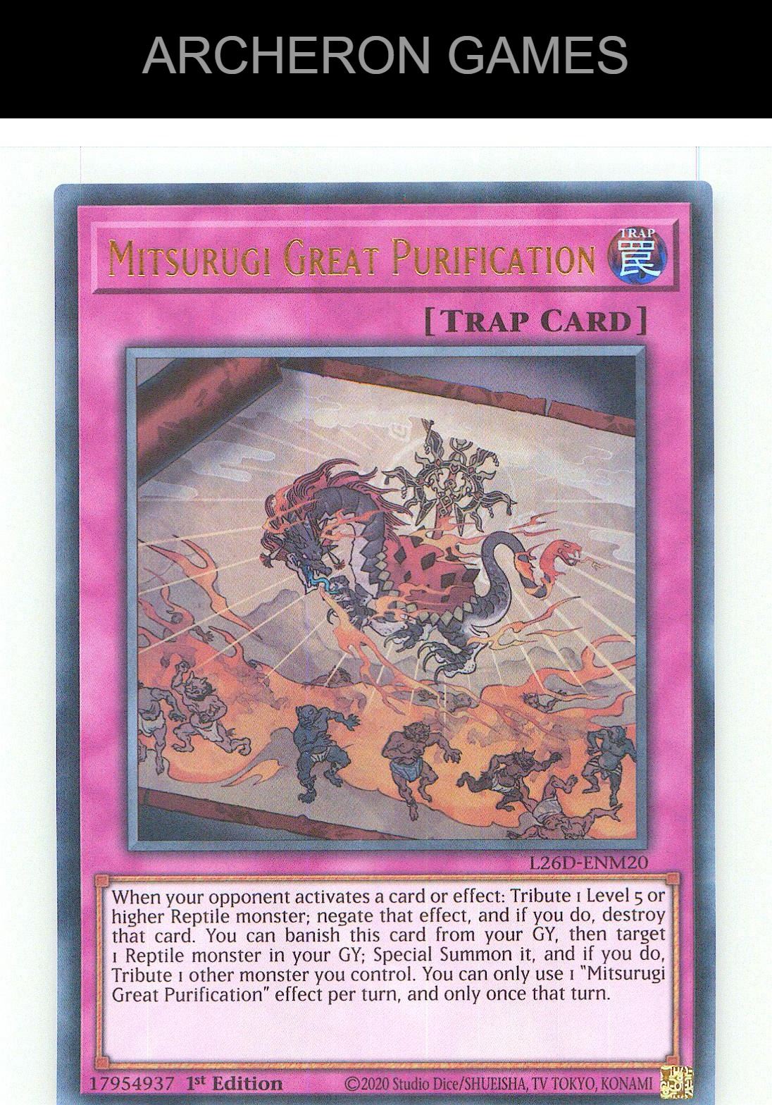 Mitsurugi Great Purification Ultra Rare YUGIOH Card 1st Edition
