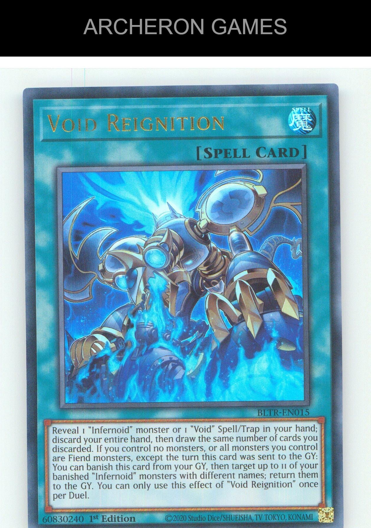 Void Reignition UR YUGIOH Card 1st Edition