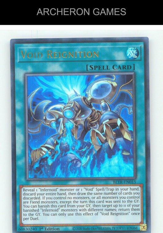 Void Reignition UR YUGIOH Card 1st Edition