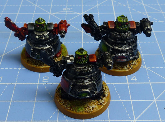Classic Plastic Ork Stompers set of 3 painted OOP - Warhammer Epic #2FR