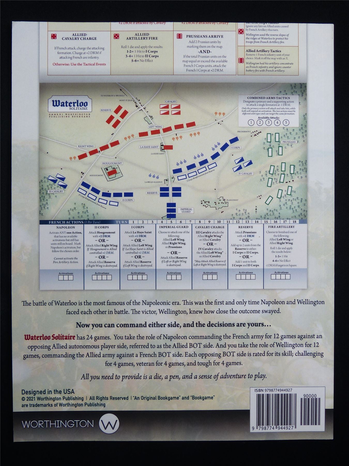 Waterloo Solitaire: Miniatures Rule Booklet #2MJ