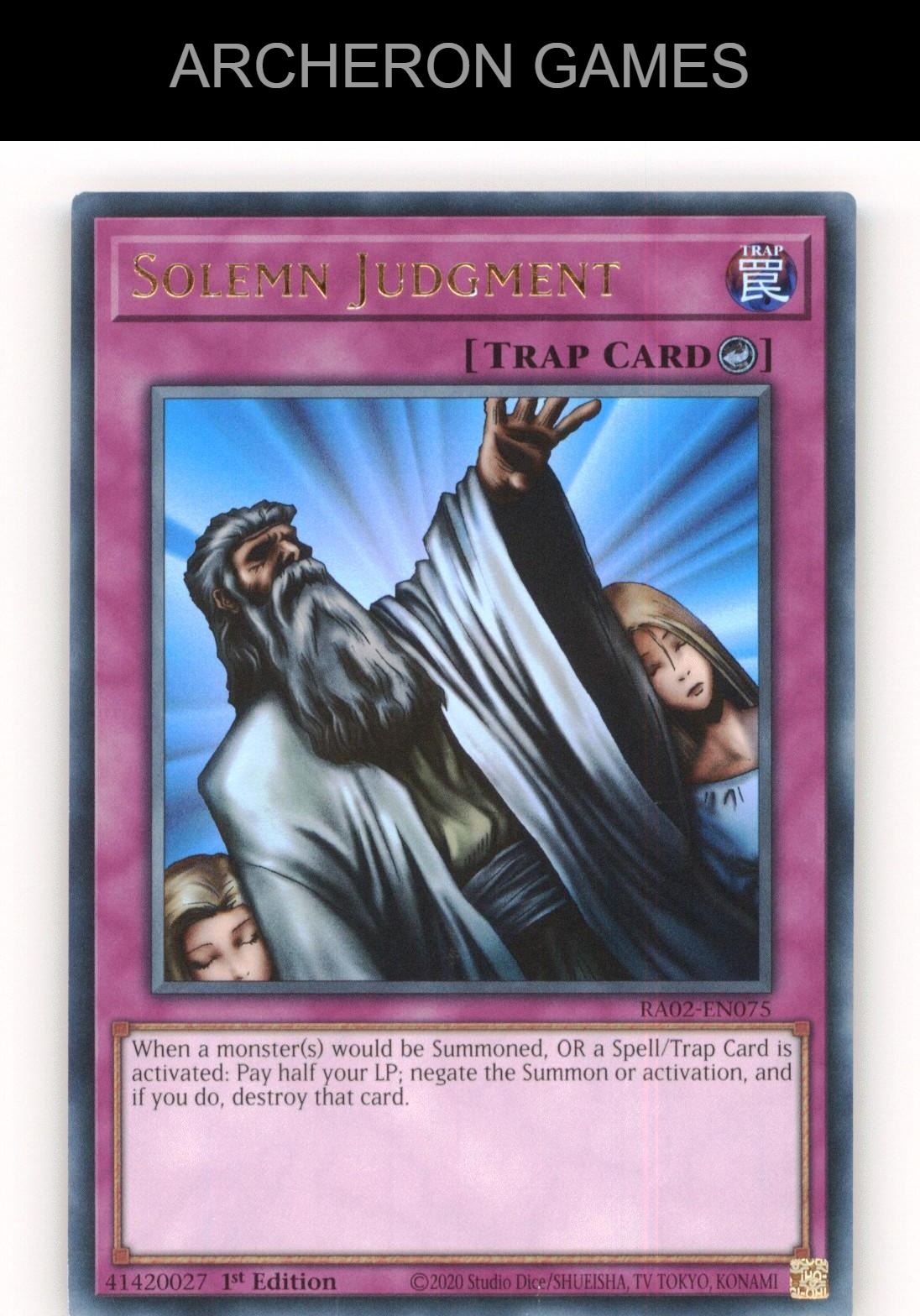 Solemn Judgment Ultra Rare YUGIOH Card
