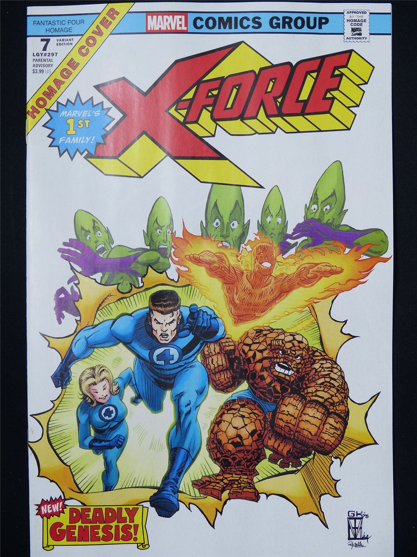 X-FORCE #7 Fantastic Four Homage Variant - B&B Feb 2025 Marvel Comic #67C