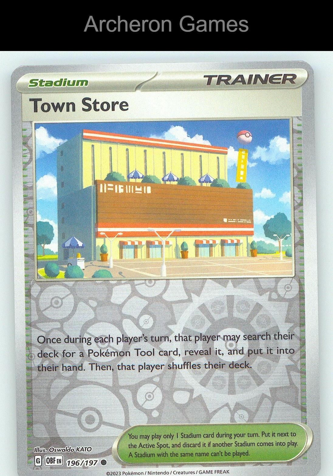 Pokemon Card Town Store OBF 196/197 C Obsidian Flames Reverse Holo