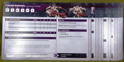 Tyranids DataSheet Cards - Warhammer 40k - Board game - Warhammer AoS 40k #EN