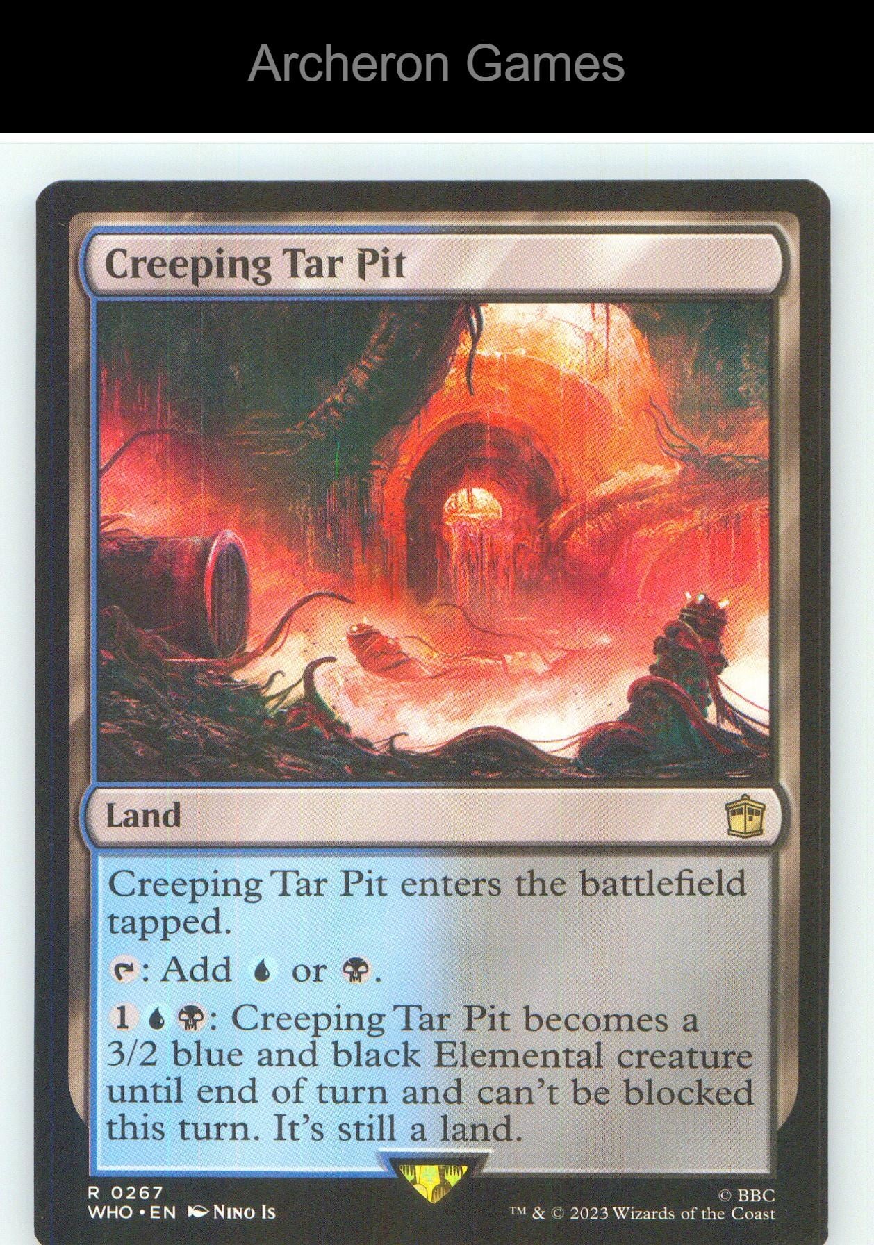 Creeping Tar Pit WHO 267 R MTG Card NM/EX+