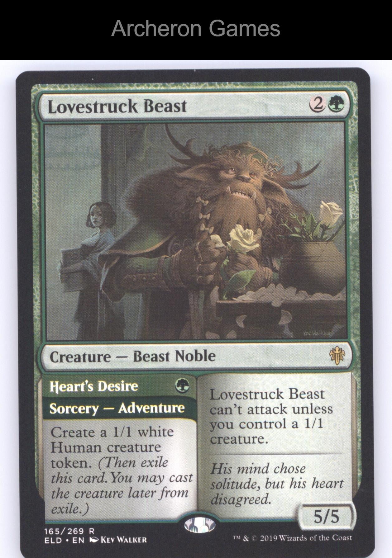 Lovestruck Beast 165 R MTG Card Promo Pack: Throne of Eldraine
