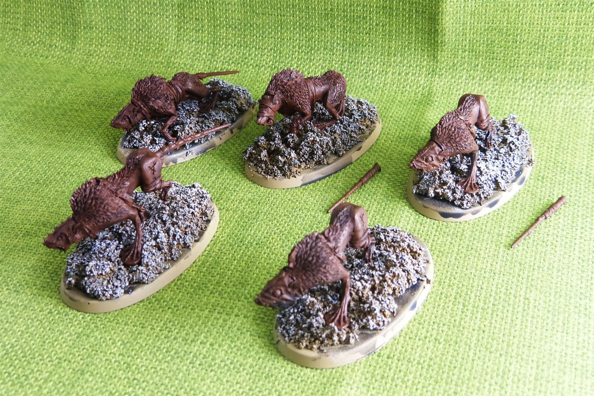 OOP Forge World - Rat Wolves - 5 Models One tail is missing and two tails are not attached - Warhammer AoS 40k #DZ