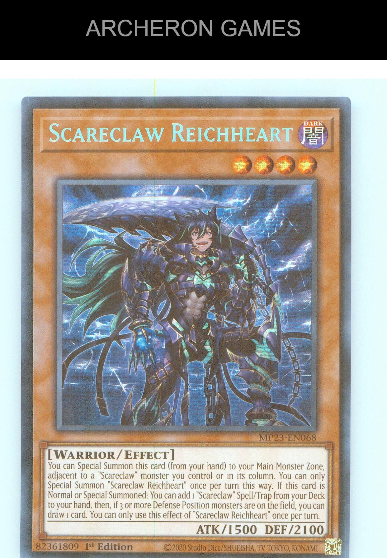 Scareclaw Reichheart SEC YUGIOH Card 1st Edition