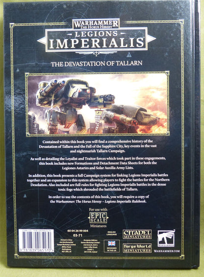 The Devastation of Tallarn Rulebook hardback - Warhammer Horus Heresy #1A6