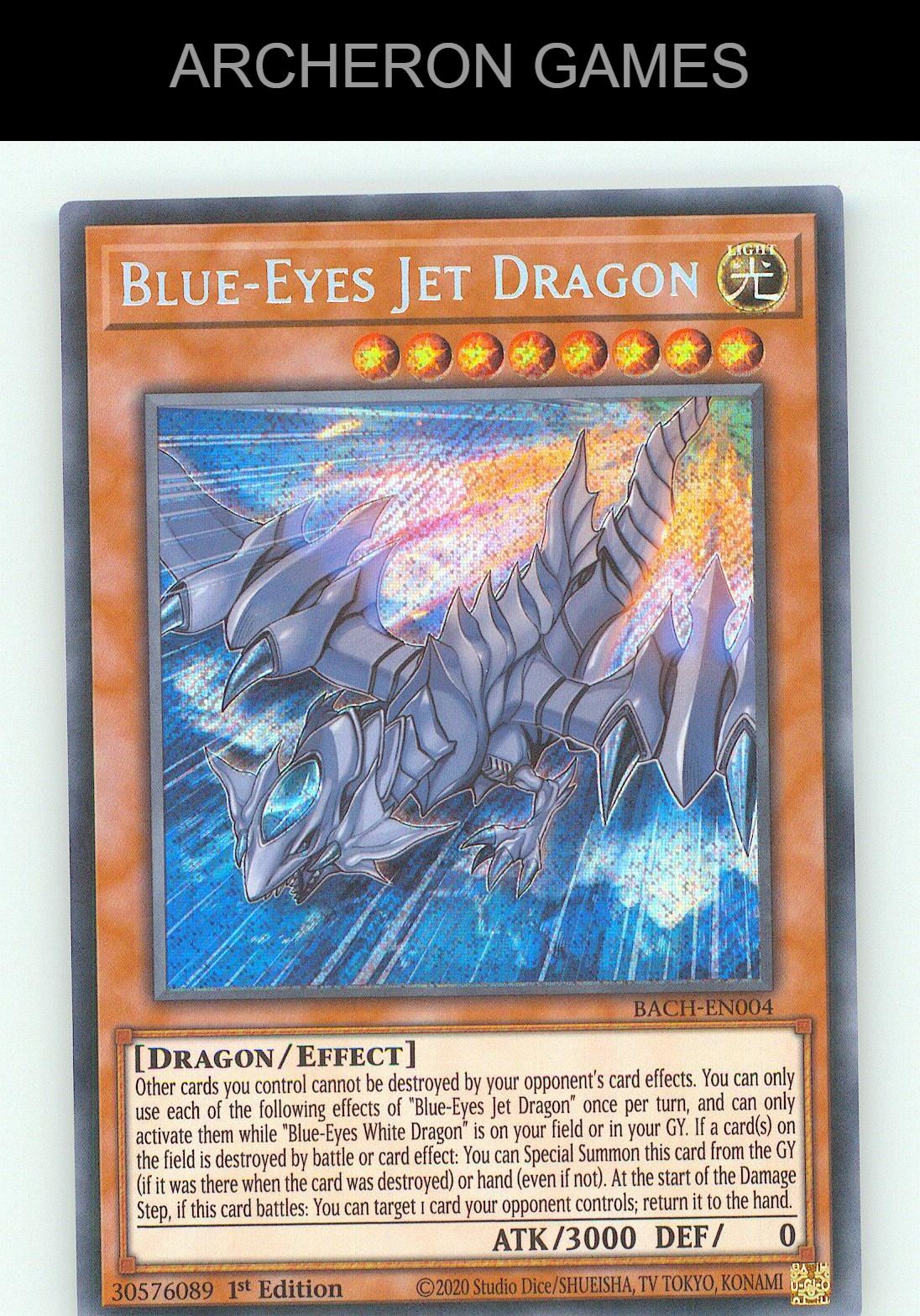 Blue-Eyes Jet Dragon SEC YUGIOH Card 1st Edition