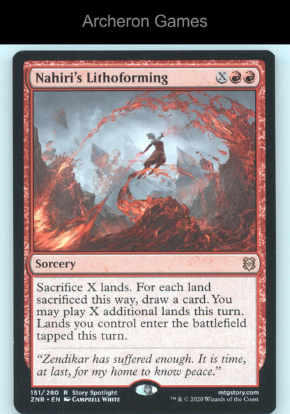 Nahiri's Lithoforming 151 R MTG Card Zendikar Rising