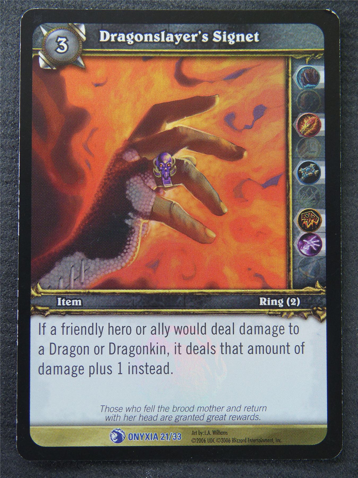 Dragonslayers Signet - Rare - Holo - World Of Warcraft #1LQ