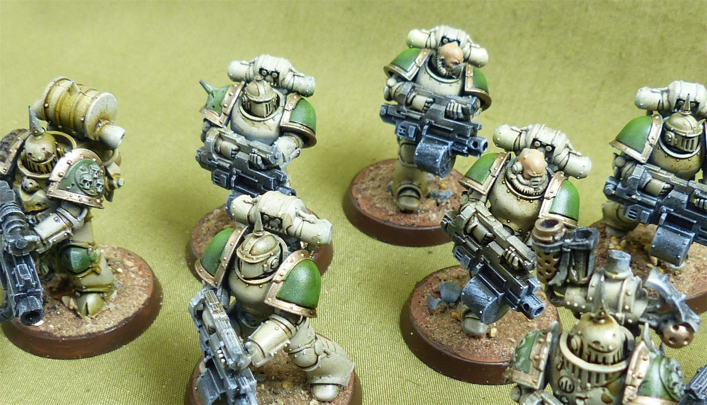 MKIII Tactical Squad set of 11 painted - Death Guard - Warhammer Horus Heresy #K8